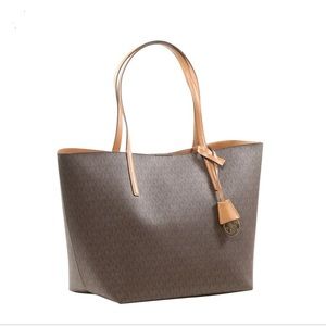 Michael Kors Hayley Large Logo Tote Brown/Peanut